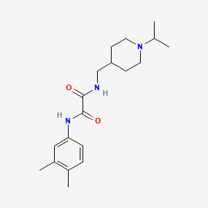 N'-(3,4-dimethylphenyl)-N-{[1-(propan-2-yl)piperidin-4-yl]methyl}ethanediamide