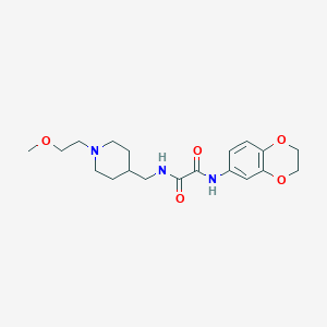 molecular formula C19H27N3O5 B6499129 N-(2,3-dihydro-1,4-benzodioxin-6-yl)-N'-{[1-(2-methoxyethyl)piperidin-4-yl]methyl}ethanediamide CAS No. 953199-22-9