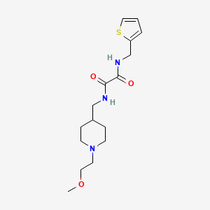 molecular formula C16H25N3O3S B6499135 N'-{[1-(2-methoxyethyl)piperidin-4-yl]methyl}-N-[(thiophen-2-yl)methyl]ethanediamide CAS No. 953199-25-2