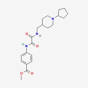 methyl 4-({[(1-cyclopentylpiperidin-4-yl)methyl]carbamoyl}formamido)benzoate