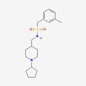 molecular formula C19H30N2O2S B6499333 N-[(1-cyclopentylpiperidin-4-yl)methyl]-1-(3-methylphenyl)methanesulfonamide CAS No. 953260-20-3