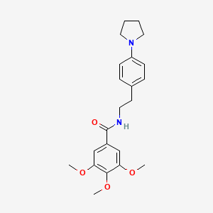 3,4,5-trimethoxy-N-{2-[4-(pyrrolidin-1-yl)phenyl]ethyl}benzamide