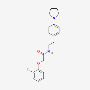 B6499411 2-(2-fluorophenoxy)-N-{2-[4-(pyrrolidin-1-yl)phenyl]ethyl}acetamide CAS No. 953171-50-1