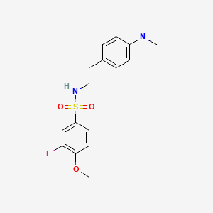molecular formula C18H23FN2O3S B6499444 N-{2-[4-(dimethylamino)phenyl]ethyl}-4-ethoxy-3-fluorobenzene-1-sulfonamide CAS No. 953998-95-3