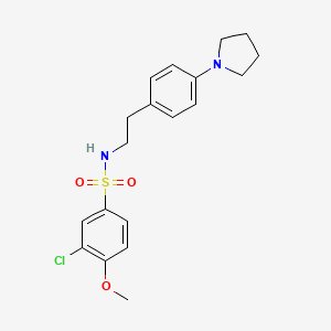 3-chloro-4-methoxy-N-{2-[4-(pyrrolidin-1-yl)phenyl]ethyl}benzene-1-sulfonamide