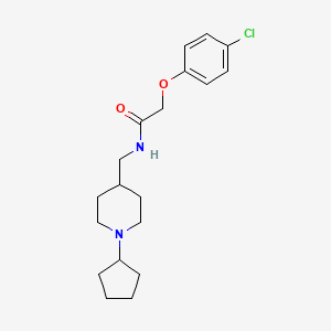 B6499697 2-(4-chlorophenoxy)-N-[(1-cyclopentylpiperidin-4-yl)methyl]acetamide CAS No. 953992-29-5