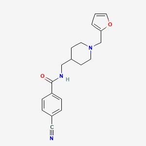 4-cyano-N-({1-[(furan-2-yl)methyl]piperidin-4-yl}methyl)benzamide