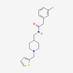 2-(3-methylphenyl)-N-({1-[(thiophen-2-yl)methyl]piperidin-4-yl}methyl)acetamide
