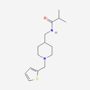 B6499749 2-methyl-N-({1-[(thiophen-2-yl)methyl]piperidin-4-yl}methyl)propanamide CAS No. 953999-30-9