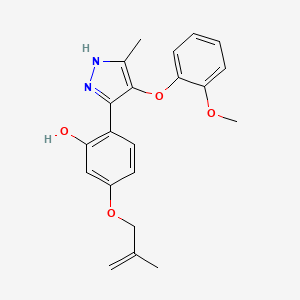 2-[4-(2-methoxyphenoxy)-5-methyl-1H-pyrazol-3-yl]-5-[(2-methylprop-2-en-1-yl)oxy]phenol