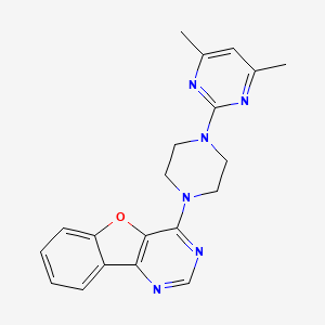6-[4-(4,6-dimethylpyrimidin-2-yl)piperazin-1-yl]-8-oxa-3,5-diazatricyclo[7.4.0.0^{2,7}]trideca-1(9),2(7),3,5,10,12-hexaene