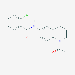 2-chloro-N-(1-propanoyl-1,2,3,4-tetrahydroquinolin-6-yl)benzamide