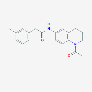 2-(3-methylphenyl)-N-(1-propanoyl-1,2,3,4-tetrahydroquinolin-6-yl)acetamide