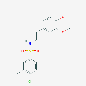 4-chloro-N-[2-(3,4-dimethoxyphenyl)ethyl]-3-methylbenzene-1-sulfonamide