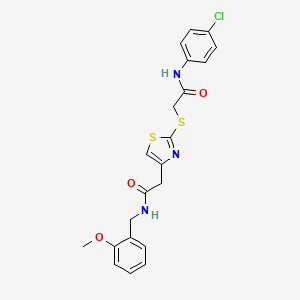 B6500038 2-[2-({[(4-chlorophenyl)carbamoyl]methyl}sulfanyl)-1,3-thiazol-4-yl]-N-[(2-methoxyphenyl)methyl]acetamide CAS No. 953991-97-4