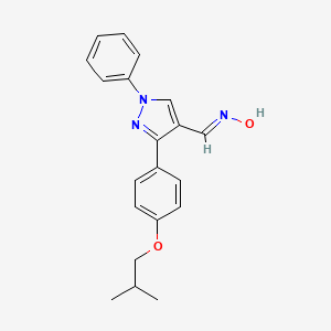 (E)-N-({3-[4-(2-methylpropoxy)phenyl]-1-phenyl-1H-pyrazol-4-yl}methylidene)hydroxylamine
