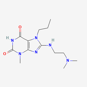 8-{[2-(dimethylamino)ethyl]amino}-3-methyl-7-propyl-2,3,6,7-tetrahydro-1H-purine-2,6-dione