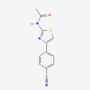 molecular formula C12H9N3OS B6500188 Acetamide, N-[4-(4-cyanophenyl)-2-thiazolyl]- CAS No. 53101-18-1