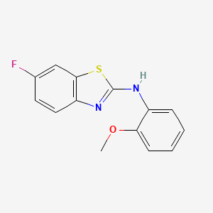 molecular formula C14H11FN2OS B6500217 6-fluoro-N-(2-methoxyphenyl)-1,3-benzothiazol-2-amine CAS No. 131169-65-8