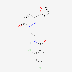 2,4-dichloro-N-{2-[3-(furan-2-yl)-6-oxo-1,6-dihydropyridazin-1-yl]ethyl}benzamide