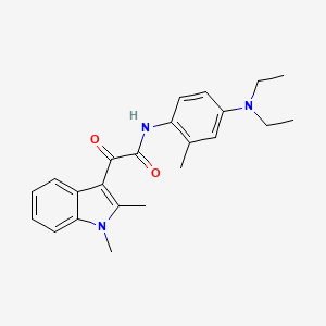 molecular formula C23H27N3O2 B6500236 N-[4-(diethylamino)-2-methylphenyl]-2-(1,2-dimethyl-1H-indol-3-yl)-2-oxoacetamide CAS No. 862831-85-4