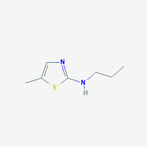 molecular formula C7H12N2S B065003 2-Thiazolamine, 5-methyl-N-propyl- CAS No. 167710-13-6