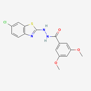 B6500337 N'-(6-chloro-1,3-benzothiazol-2-yl)-3,5-dimethoxybenzohydrazide CAS No. 851980-15-9