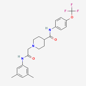 molecular formula C23H26F3N3O3 B6500345 1-{[(3,5-dimethylphenyl)carbamoyl]methyl}-N-[4-(trifluoromethoxy)phenyl]piperidine-4-carboxamide CAS No. 941969-77-3