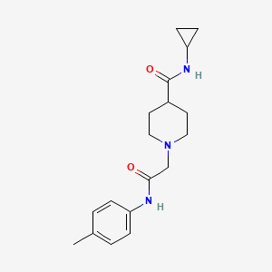 molecular formula C18H25N3O2 B6500363 N-cyclopropyl-1-{[(4-methylphenyl)carbamoyl]methyl}piperidine-4-carboxamide CAS No. 941928-91-2