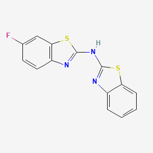 molecular formula C14H8FN3S2 B6500399 Benzothiazol-2-yl-(6-fluoro-benzothiazol-2-yl)-amine CAS No. 862976-04-3