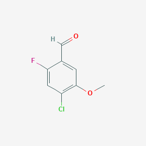molecular formula C8H6ClFO2 B065004 4-Chloro-2-fluoro-5-methoxybenzaldehyde CAS No. 177034-24-1