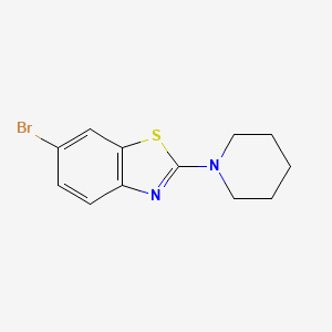 molecular formula C12H13BrN2S B6500413 6-Bromo-2-(piperidin-1-yl)benzo[d]thiazole CAS No. 863001-19-8