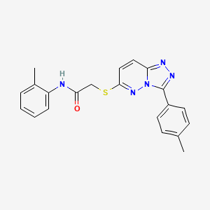 molecular formula C21H19N5OS B6500501 N-(2-methylphenyl)-2-{[3-(4-methylphenyl)-[1,2,4]triazolo[4,3-b]pyridazin-6-yl]sulfanyl}acetamide CAS No. 852375-41-8