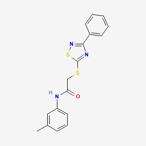 molecular formula C17H15N3OS2 B6500583 N-(3-methylphenyl)-2-[(3-phenyl-1,2,4-thiadiazol-5-yl)sulfanyl]acetamide CAS No. 864855-94-7