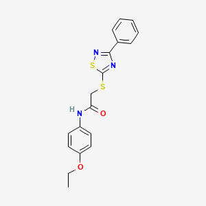 molecular formula C18H17N3O2S2 B6500591 N-(4-ethoxyphenyl)-2-[(3-phenyl-1,2,4-thiadiazol-5-yl)sulfanyl]acetamide CAS No. 864856-13-3