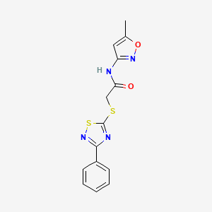 molecular formula C14H12N4O2S2 B6500595 N-(5-methyl-1,2-oxazol-3-yl)-2-[(3-phenyl-1,2,4-thiadiazol-5-yl)sulfanyl]acetamide CAS No. 864916-90-5