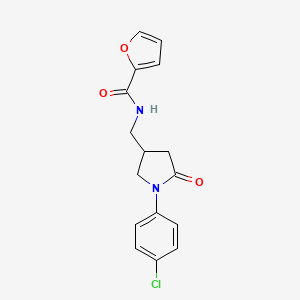 molecular formula C16H15ClN2O3 B6500684 N-{[1-(4-chlorophenyl)-5-oxopyrrolidin-3-yl]methyl}furan-2-carboxamide CAS No. 954705-95-4