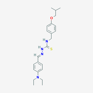 Hydrazinecarbothioamide, 2-((4-(diethylamino)phenyl)methylene)-N-((4-(2-methylpropoxy)phenyl)methyl)-