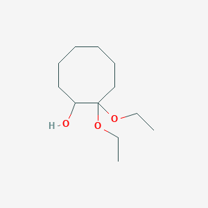 molecular formula C12H24O3 B065010 2,2-Diethoxycyclooctan-1-ol CAS No. 180293-73-6