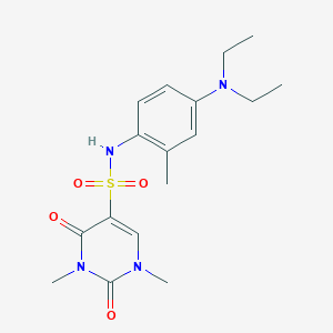 B6501036 N-[4-(diethylamino)-2-methylphenyl]-1,3-dimethyl-2,4-dioxo-1,2,3,4-tetrahydropyrimidine-5-sulfonamide CAS No. 893358-60-6