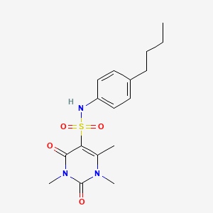 molecular formula C17H23N3O4S B6501042 N-(4-butylphenyl)-1,3,6-trimethyl-2,4-dioxo-1,2,3,4-tetrahydropyrimidine-5-sulfonamide CAS No. 893337-31-0
