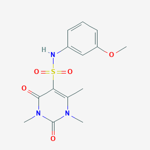 molecular formula C14H17N3O5S B6501047 N-(3-methoxyphenyl)-1,3,6-trimethyl-2,4-dioxo-1,2,3,4-tetrahydropyrimidine-5-sulfonamide CAS No. 893340-80-2