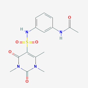 molecular formula C15H18N4O5S B6501054 N-[3-(1,3,6-trimethyl-2,4-dioxo-1,2,3,4-tetrahydropyrimidine-5-sulfonamido)phenyl]acetamide CAS No. 893344-51-9