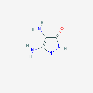 molecular formula C4H8N4O B065011 4,5-Diamino-1-methyl-1H-pyrazol-3(2H)-one CAS No. 175700-80-8