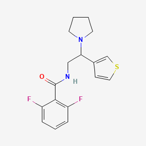 molecular formula C17H18F2N2OS B6501116 2,6-difluoro-N-[2-(pyrrolidin-1-yl)-2-(thiophen-3-yl)ethyl]benzamide CAS No. 954619-84-2