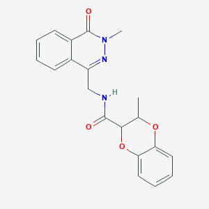 molecular formula C20H19N3O4 B6501358 3-methyl-N-[(3-methyl-4-oxo-3,4-dihydrophthalazin-1-yl)methyl]-2,3-dihydro-1,4-benzodioxine-2-carboxamide CAS No. 1396866-22-0