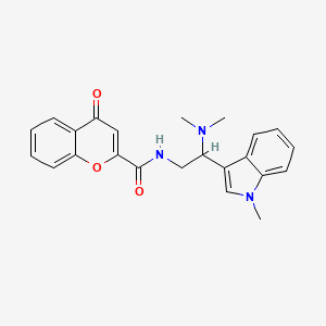molecular formula C23H23N3O3 B6501496 N-(2-(dimethylamino)-2-(1-methyl-1H-indol-3-yl)ethyl)-4-oxo-4H-chromene-2-carboxamide CAS No. 1396851-63-0