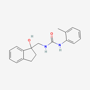 molecular formula C18H20N2O2 B6501865 Urea, N-[(2,3-dihydro-1-hydroxy-1H-inden-1-yl)methyl]-N'-(2-methylphenyl)- CAS No. 1351617-40-7
