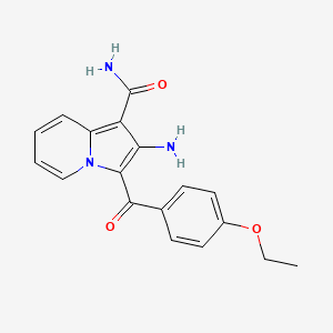 molecular formula C18H17N3O3 B6501940 2-amino-3-(4-ethoxybenzoyl)indolizine-1-carboxamide CAS No. 889940-41-4
