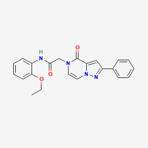 molecular formula C22H20N4O3 B6502102 N-(2-ethoxyphenyl)-2-(4-oxo-2-phenylpyrazolo[1,5-a]pyrazin-5(4H)-yl)acetamide CAS No. 941893-94-3
